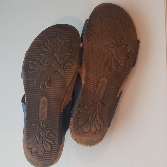 Euro Soft Blue Strappy Sandals with Buckle - Picture 3 of 6